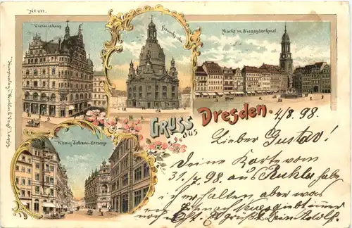 Gruss aus Dresden - Litho -671704