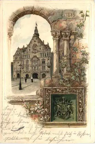 Dresden - Georgenthor - Litho - Prägekarte -671588