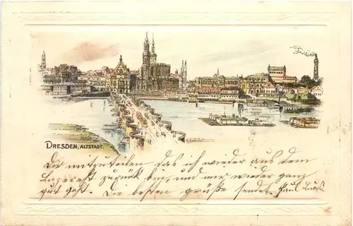 Dresden - Altstadt - Prägekarte -671596