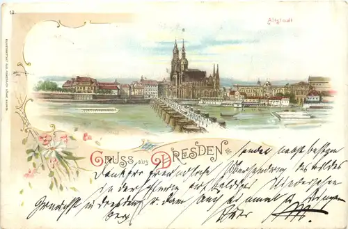 Gruss aus Dresden - Litho -671734