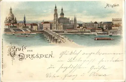 Gruss aus Dresden - Litho -671728