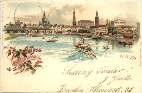 Gruss aus Dresden - Litho -671732