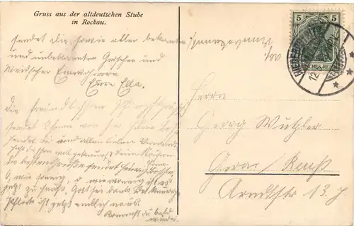 Rockau bei Dresden - Gruss aus der altdeutschen Stube -671894