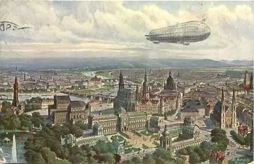 Dresden mit Zeppelin -671836