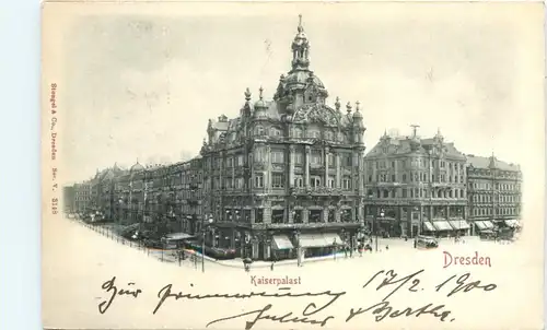 Dresden - Kaiserpalast - Prägekarte -671610