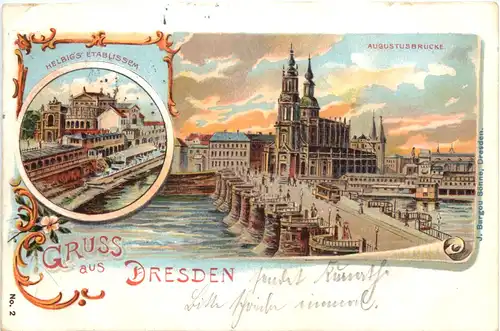 Gruss aus Dresden - Litho -671726