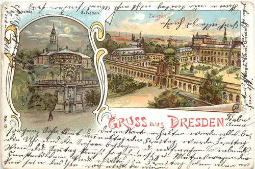 Gruss aus Dresden - Litho -671700