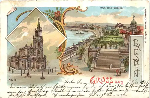 Gruss aus Dresden - Litho -671650