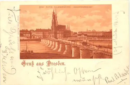 Gruss aus Dresden - Litho -671730