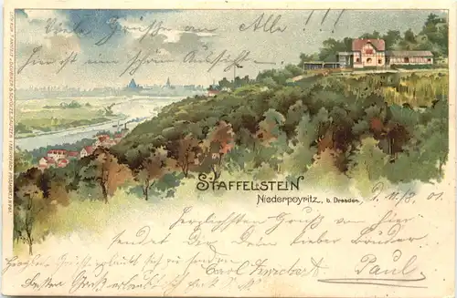 Niederpoyritz bei Dresden - Staffelstein - Litho -672198