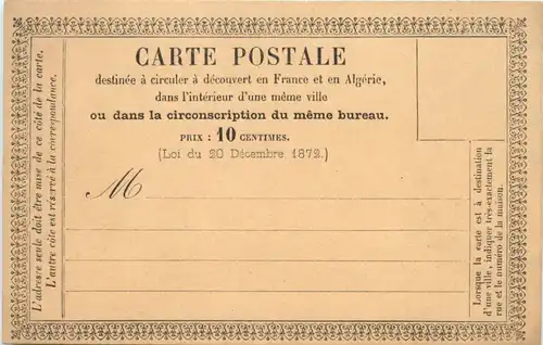 France Algerie - Carte postale 1872 -672318