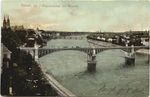 Basel - die 3 Rheinbrücken -672248