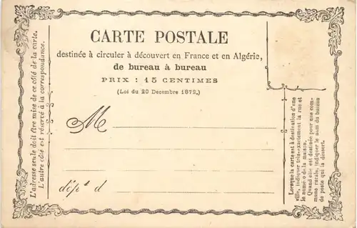 France Algerie - Carte postale 1872 -672308