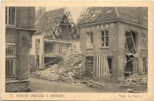Maisons demolies a Nieuport -672416