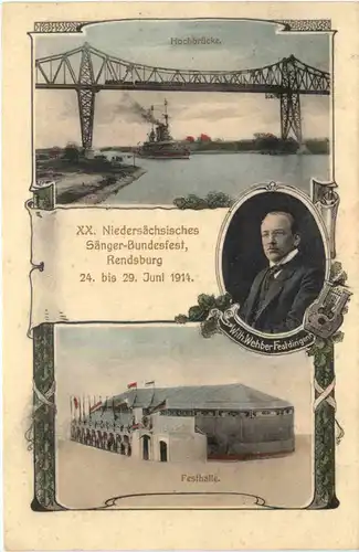 XX. Niedersächsisches Sänger Bundesfest Rendsburg 1914 -672610