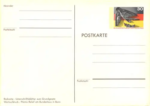 25 Jahre Bundesrepublik Deutschland 1974 - Ganzsache -672542