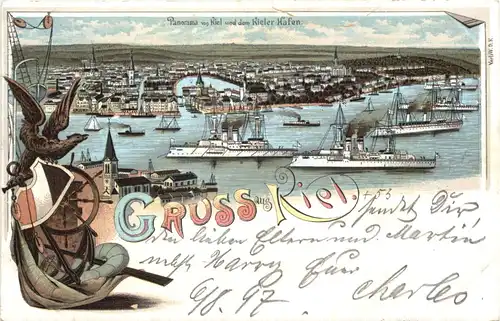 Gruss aus Kiel - Litho -672628