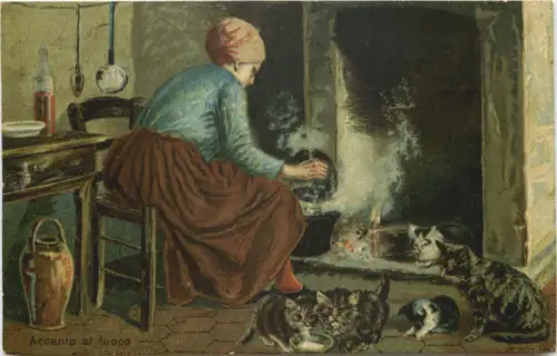 Accanto al fuoco - Katzen -673010