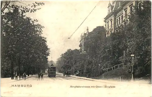 Hamburg - Bergfelderstrasse mit Oben-Borgfelde -673120