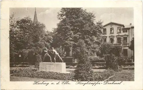 Harburg - Ringkämpfer Denkmal -673168