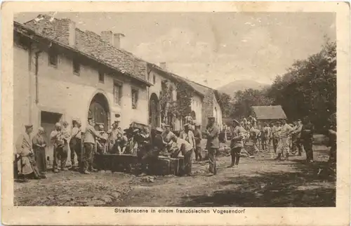 WW1 Strassenscene im Vogesendorf -672860