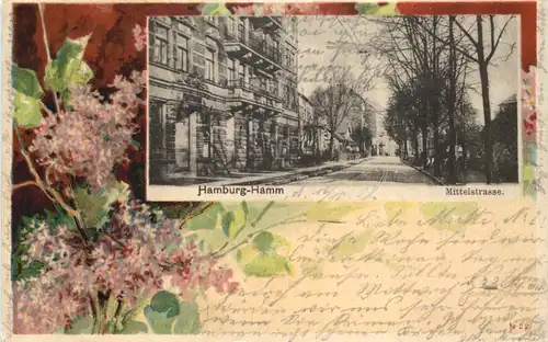 Hamburg-Hamm - Mittelstrasse - Litho -673398