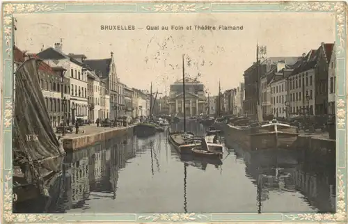 Bruxelles - Quai au Foin et Theatre Flamand -673024