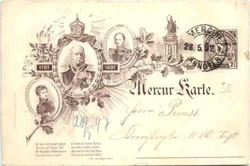 Hannover - Mercur Karte 1897 - Ganzsache -673446