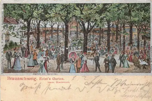 Braunschweig - Holsts Garten - Litho -673234