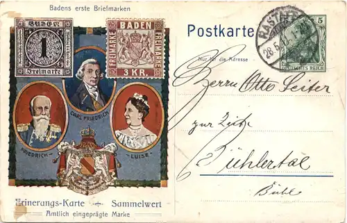 Karlsruhe - 100 Jahre Grossherzogtum Baden - Privatganzsache -673450