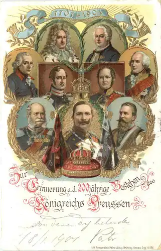 200 Jahre Königreich Preussen - Litho -673330