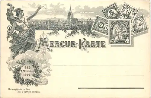 Hannover - Mercur Karte 1896 - Briefmarken -673444