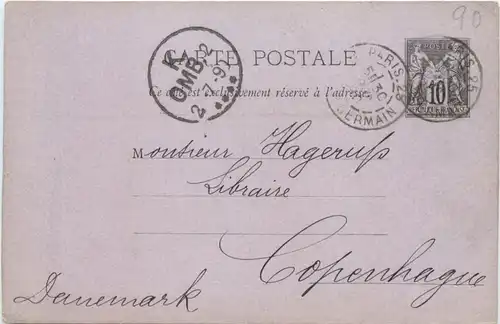 Ganzsache France 1890 -673736