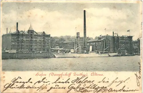 Hamburg - Altona - Dampfschiff Ziether -673608