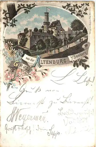 Gruss von der Altenburg bei Bamberg - Litho -674262