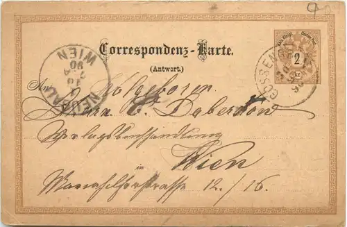 Ganzsache Böhmen 1890 Gossengrün -673738