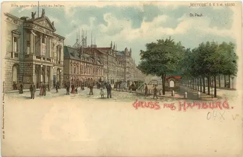 Gruss aus Hamburg - Litho - Halt gegen Licht -673932