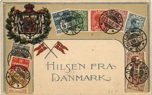 Hilsen fra Danmark - Briefmarken -673774