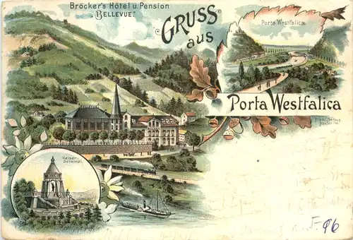 Gruss aus Porta Westfalica - Litho -673872