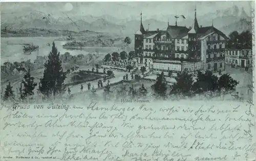 Gruss aus Tutzing - Hotel Simson - Litho -674212