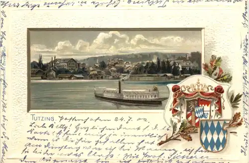 Tutzing - Litho - Prägekarte -674220