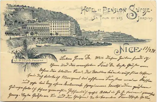 Nice - Hotel Sursse 1898 - Litho -674294