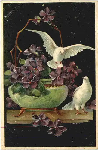 Vögel - Prägekarte -674642