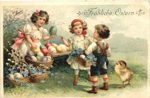 Ostern - Kinder - Prägekarte -674432