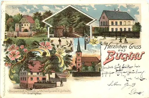 Gruss aus Buchau - Litho - Mainleus -674370