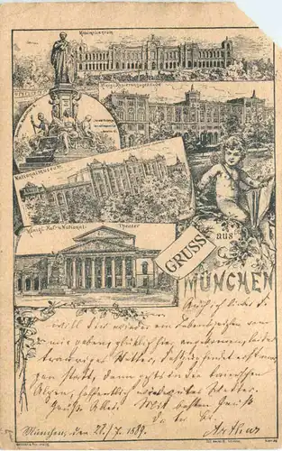 Gruss aus München - Vorläufer 1889 -674166