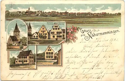 Gruss aus Nähermemmingen - Litho - Nördlingen -674534