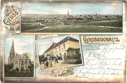 Gruss aus Grossdobritz - Litho - Niederau -674982