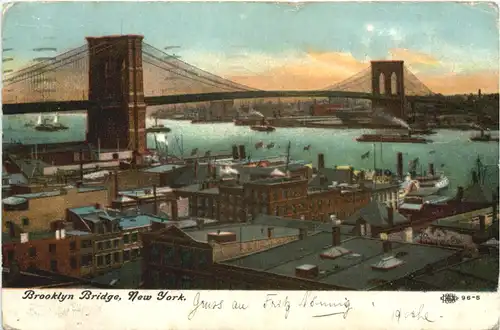 New York - Brooklyn Bridge -674772