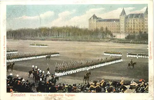 Dresden - Alaun Platz mit dem Schützen Regiment -675022